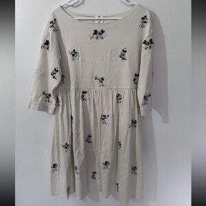 Shop Disney Parks Mickey & Minnie Mouse Vintage-Style Dress Medium Cream
